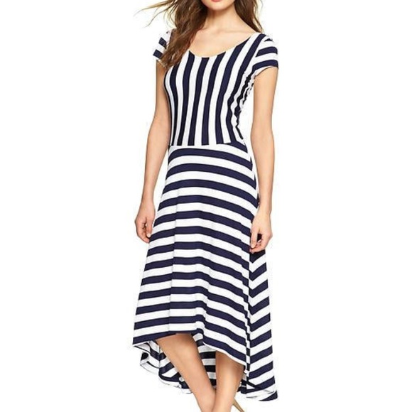 Gap Ballet Back Asymmetrical Midi Dress - Picture 1 of 3